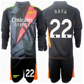 Arsenal David Raya #22 Målvakt Tredje Kläder Barn 2024-25 Långärmad (+ Korta byxor)